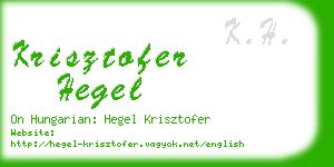 krisztofer hegel business card
